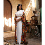 Islamic printed kaftan dress