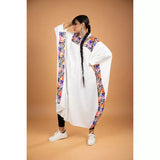 Linen white jacket with zip