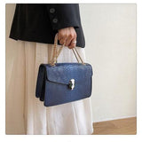 Snake pattern luxury square chain bag