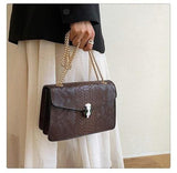Snake pattern luxury square chain bag