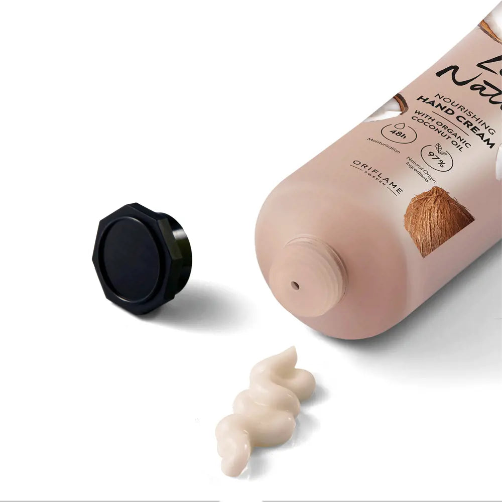Nourishing hand cream with organic coconut oil extract