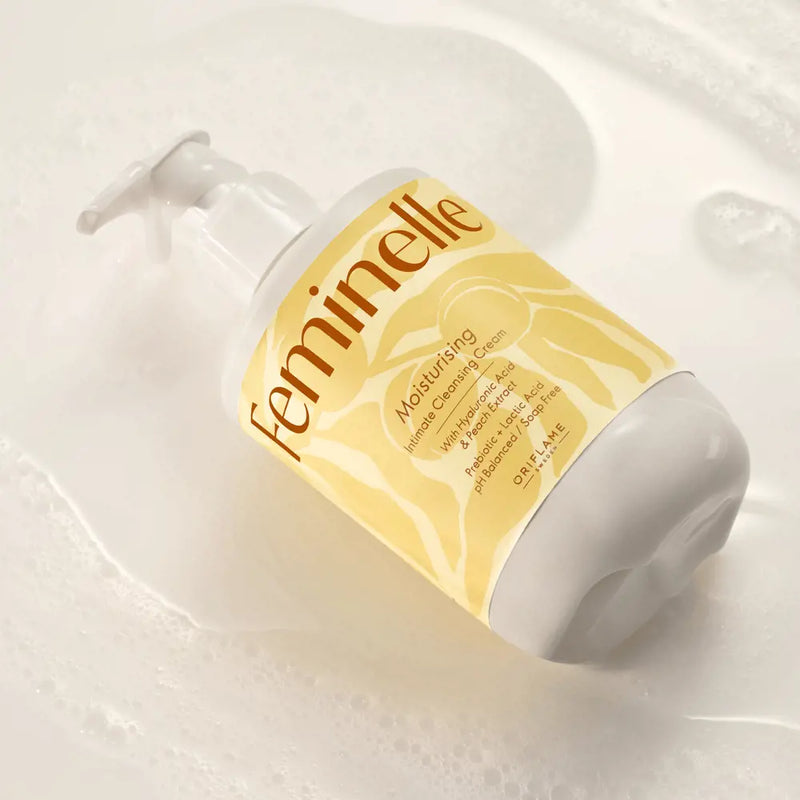 Feminelle Moisturizing Cleansing Cream for the Intimate Area with Hyaluronic Acid and Peach Extract