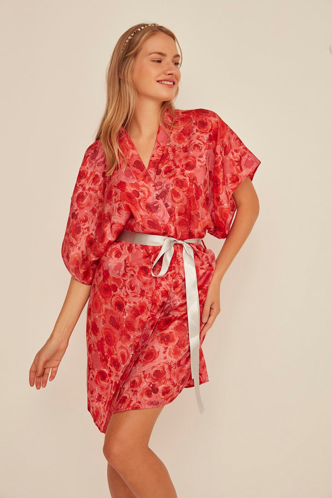 Women Satin Dressing Gown