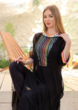 Black elegant water proof swimsuit & beach cover
