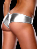 Sexy Rosy and Blue and Silver Metallic Shorts