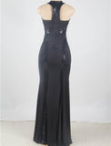 Sequined Long Cutout Prom Dresses