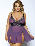 Camisole Purple Lace Sexy Babydoll With G string