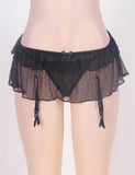 Mini Skirt with Garter Belt