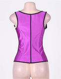 4 Steel Bones Latex Corset Girdle Vest Waist Cincher Body Shaper