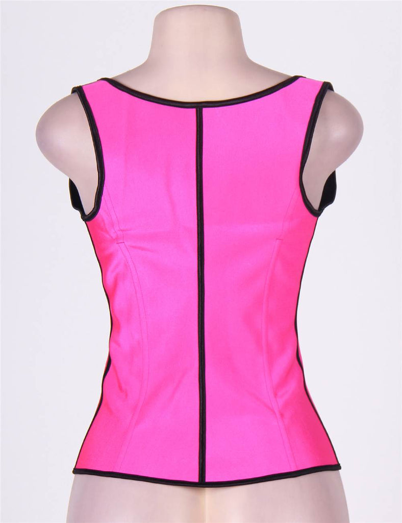 4 Steel Bones Latex Corset Girdle Vest Waist Cincher Body Shaper