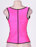 4 Steel Bones Latex Corset Girdle Vest Waist Cincher Body Shaper