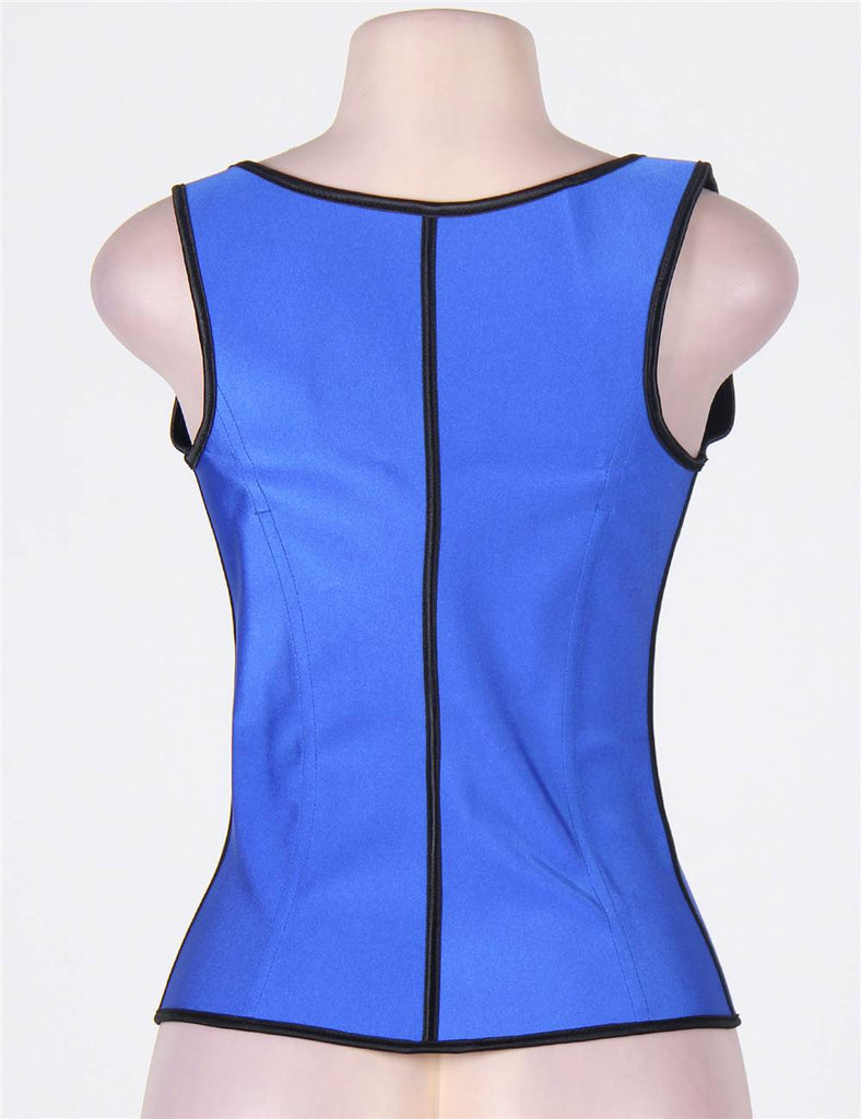4 Steel Bones Latex Corset Girdle Vest Waist Cincher Body Shaper