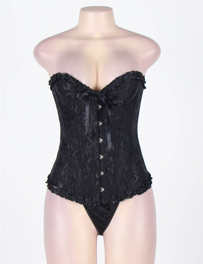 Online Sexy Silvery Floral Corset Top WITH FARAWLAYA