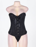 Online Sexy Silvery Floral Corset Top WITH FARAWLAYA