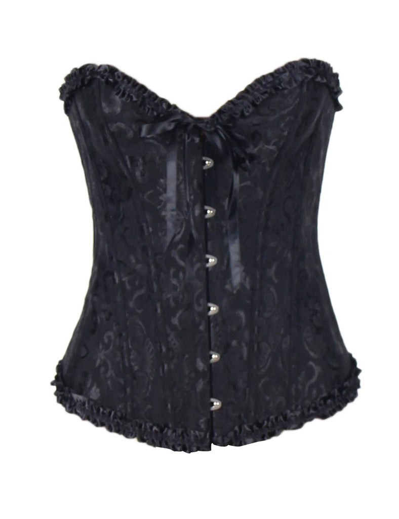 Online Sexy Silvery Floral Corset Top WITH FARAWLAYA