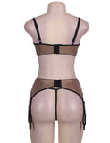 Plus Size Fibi Set With Open Bra With Underwire
