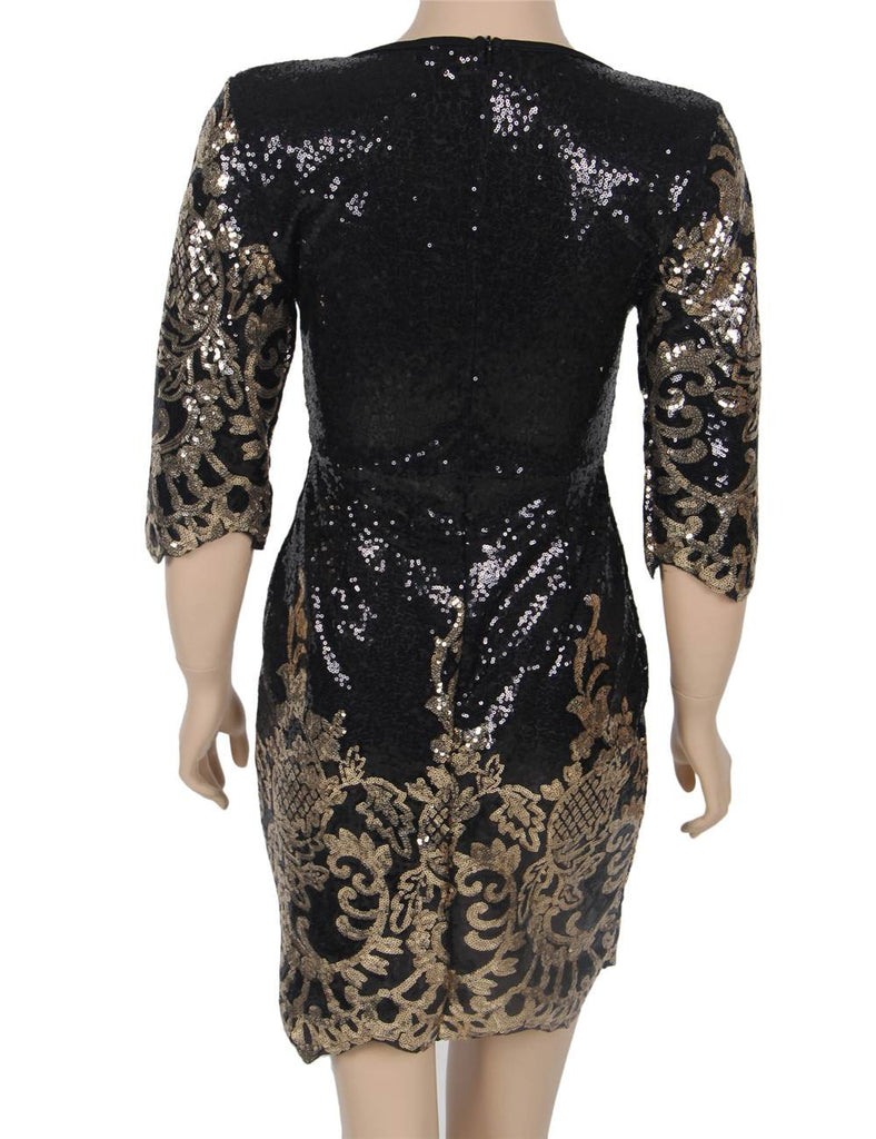 Online Sequins Gold & Silver Sexy Bodycon