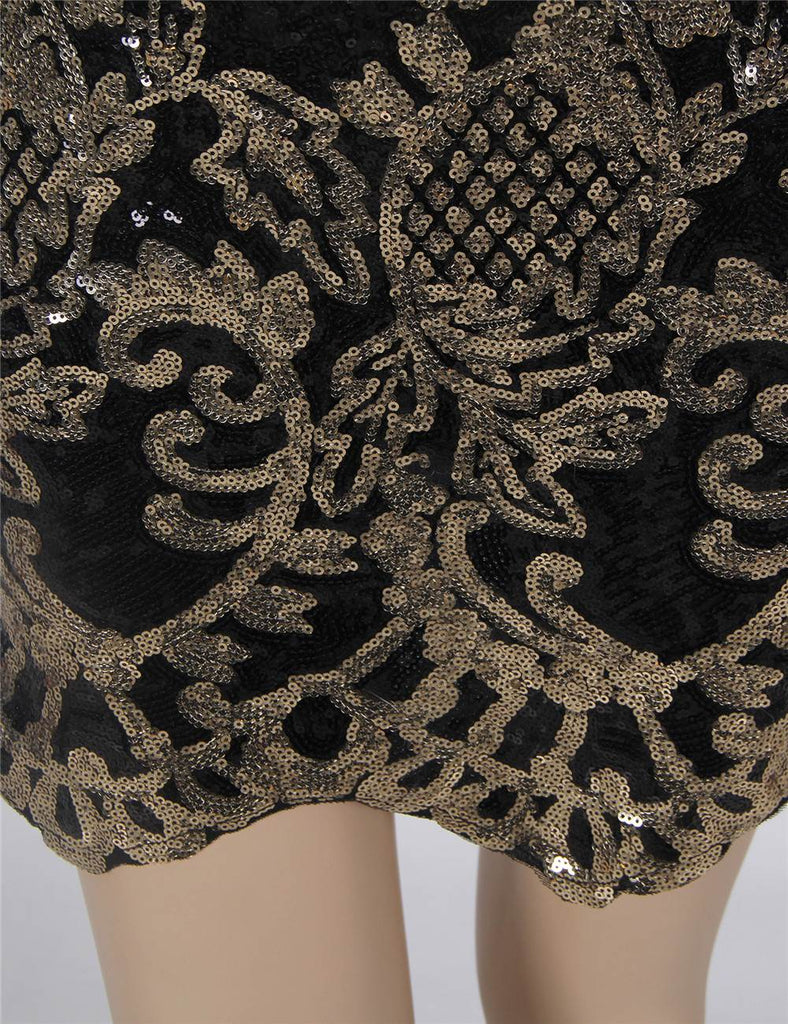 Online Sequins Gold & Silver Sexy Bodycon