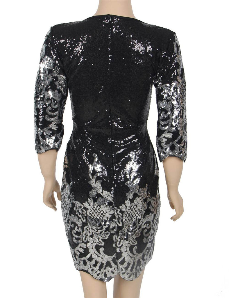 Online Sequins Gold & Silver Sexy Bodycon