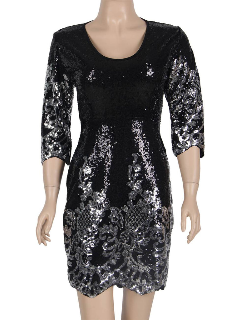 Online Sequins Gold & Silver Sexy Bodycon