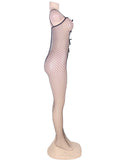 New Stretch Fishnet Crotchless Bowknot Bodystockings