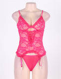 New Plus Size Lace Teddy With A Front Keyhole