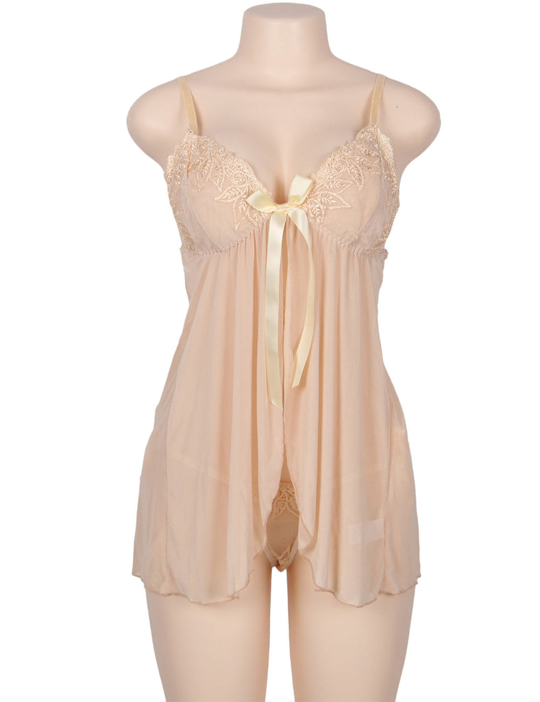 Multi-fibre Elegant Fly-away Babydoll