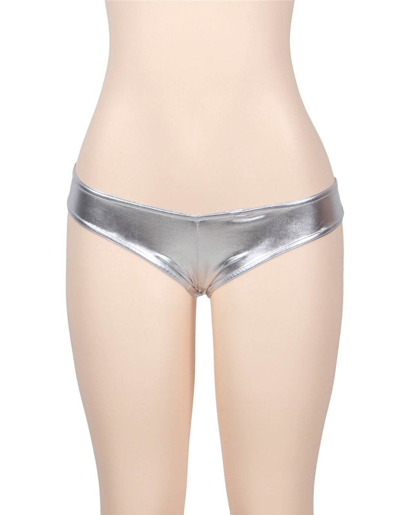 Sexy Rosy and Blue and Silver Metallic Shorts