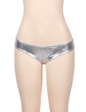 Sexy Rosy and Blue and Silver Metallic Shorts
