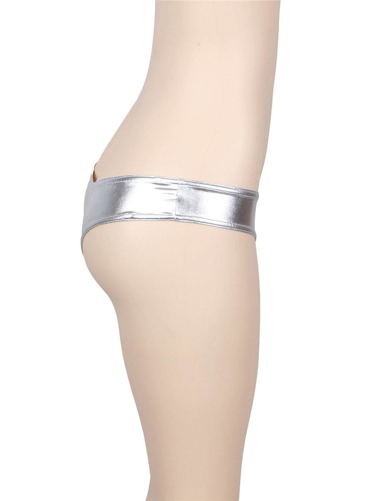Sexy Rosy and Blue and Silver Metallic Shorts