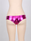 Sexy Rosy and Blue and Silver Metallic Shorts