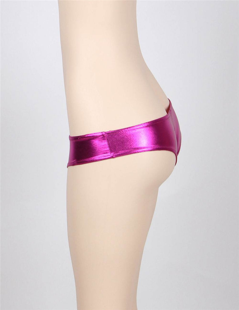 Sexy Rosy and Blue and Silver Metallic Shorts