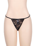 Delicate Crotchless White Floral Lace String