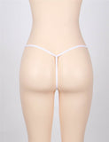 Delicate Crotchless White Floral Lace String