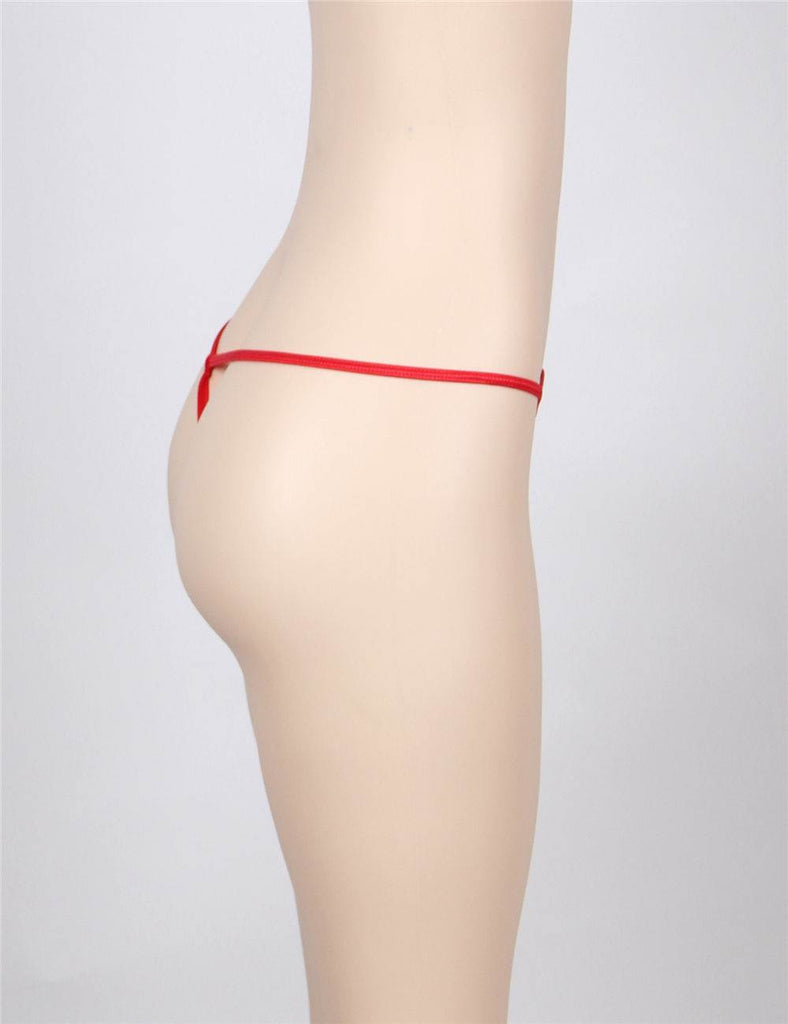 Delicate Crotchless White Floral Lace String