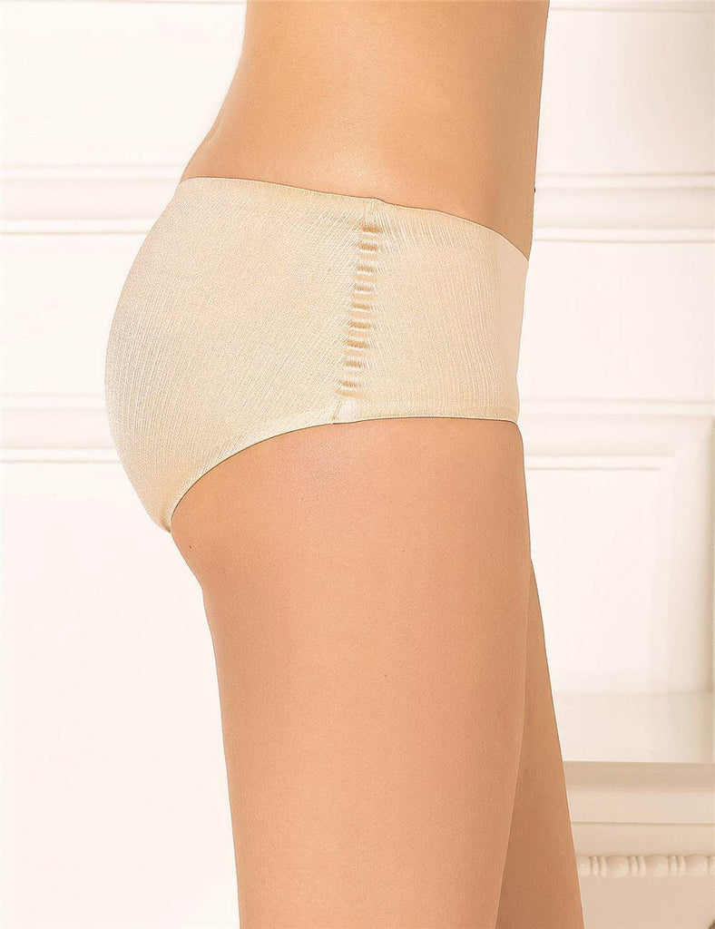 Plus Size Champagne Silky Flash Soft Sexy Panty
