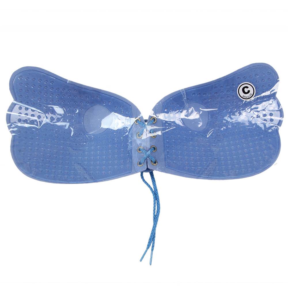 Strapless Self Adhesive Silicone Invisible Blue Push-up Bra