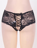 Open Crotch Floral Lace Panty