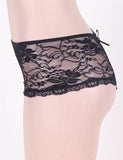 Open Crotch Floral Lace Panty