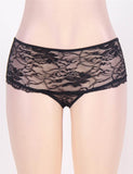 Open Crotch Floral Lace Panty