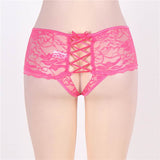 Open Crotch Floral Lace Panty
