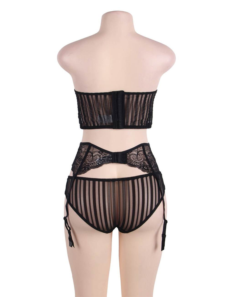 Plus Size 3 Piece Delicate Lace Bra Set