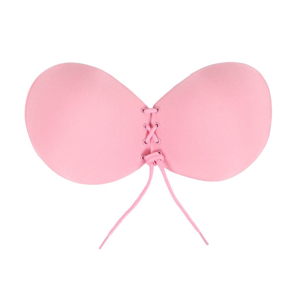 Black Strapless Self Adhesive Silicone Invisible Push-up Bra