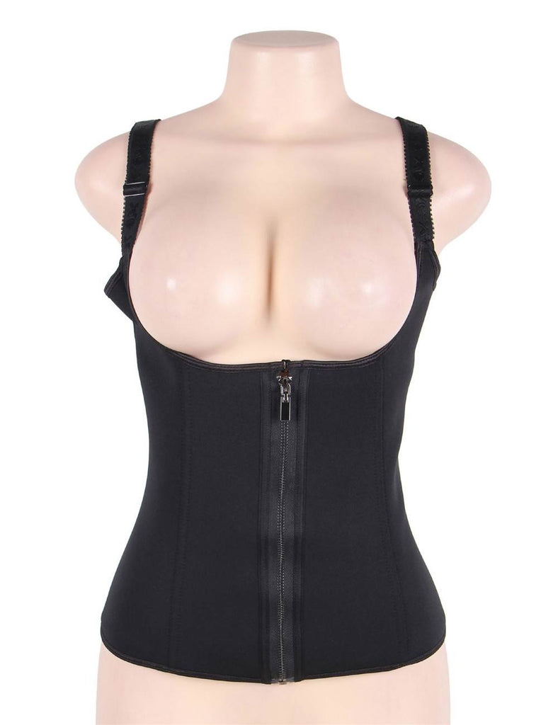 6 Pieces Steel Bones Black Neoprene Waist Training Corset