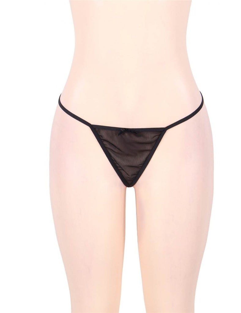 Big Size Pink Sheer Stretch Lace and Net Open Back Babydoll