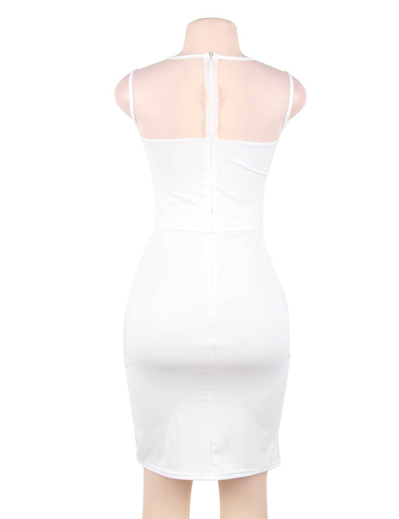 Elegant Embroidery Black Bodycon Fashion Dress