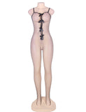 Stretch Fishnet Crotchless Bowknot Bodystockings
