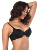 Black Smooth Seamless Push Up Comfortable T-shirt Bra
