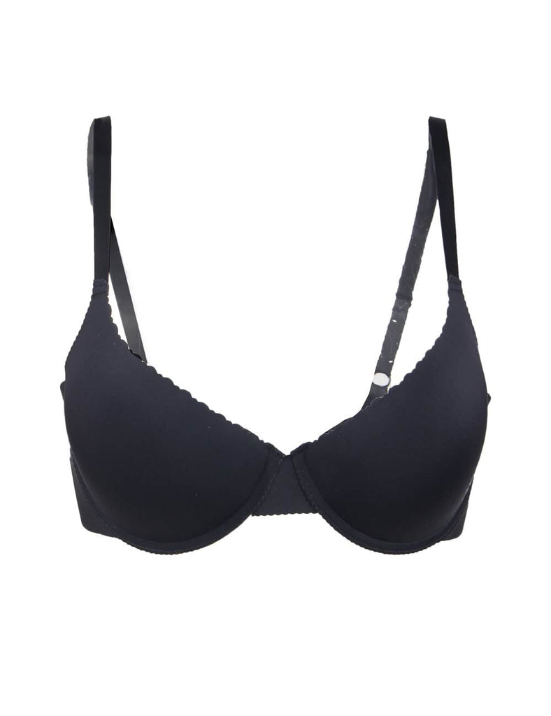 Black Smooth Seamless Push Up Comfortable T-shirt Bra