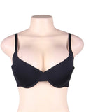 Black Smooth Seamless Push Up Comfortable T-shirt Bra